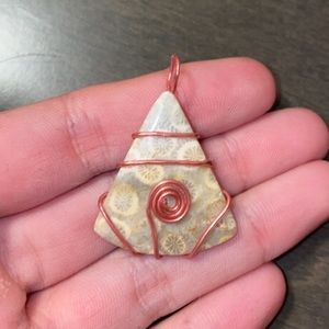 Fossilized Coral Wire Wrap